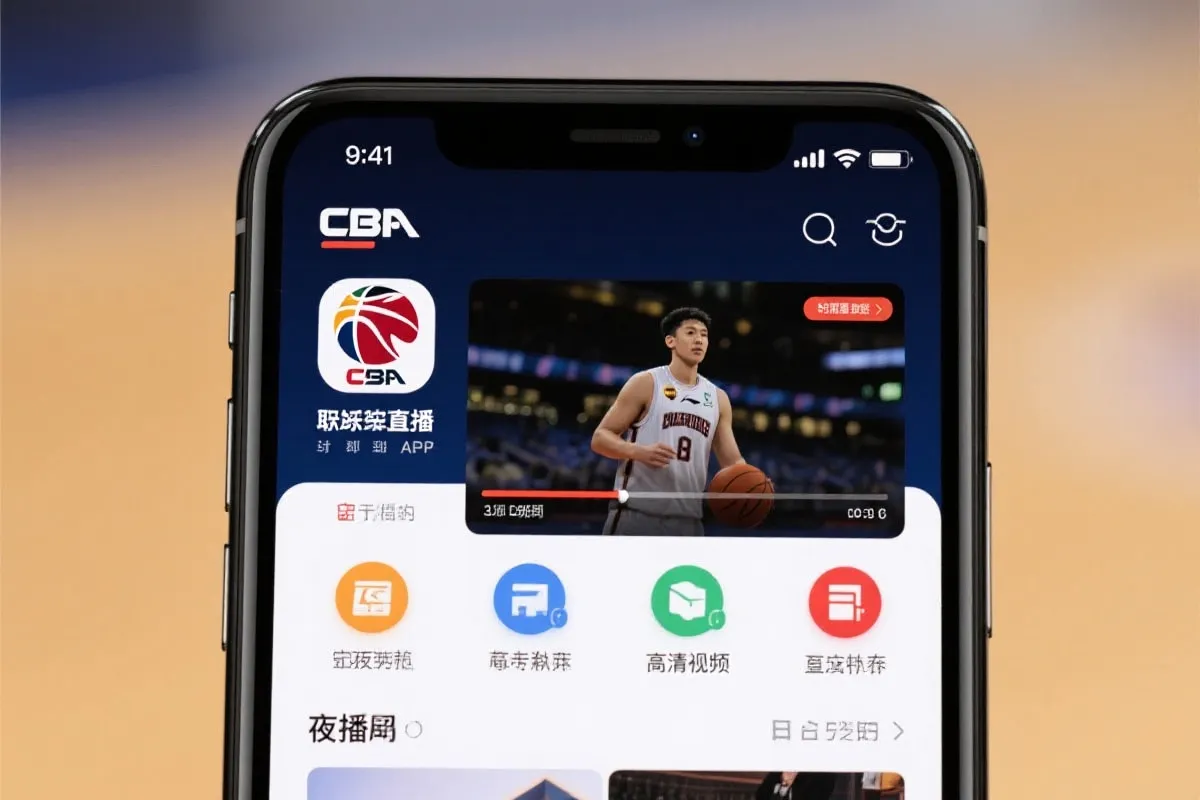 CBA官方App直播界面